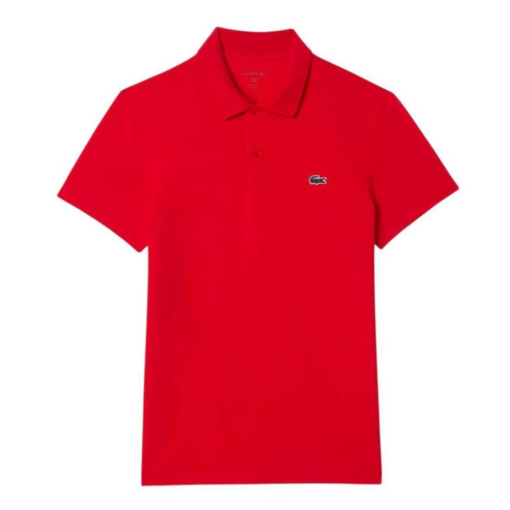 Lacoste Mens Chest Logo Regular Polo Shirt / Red